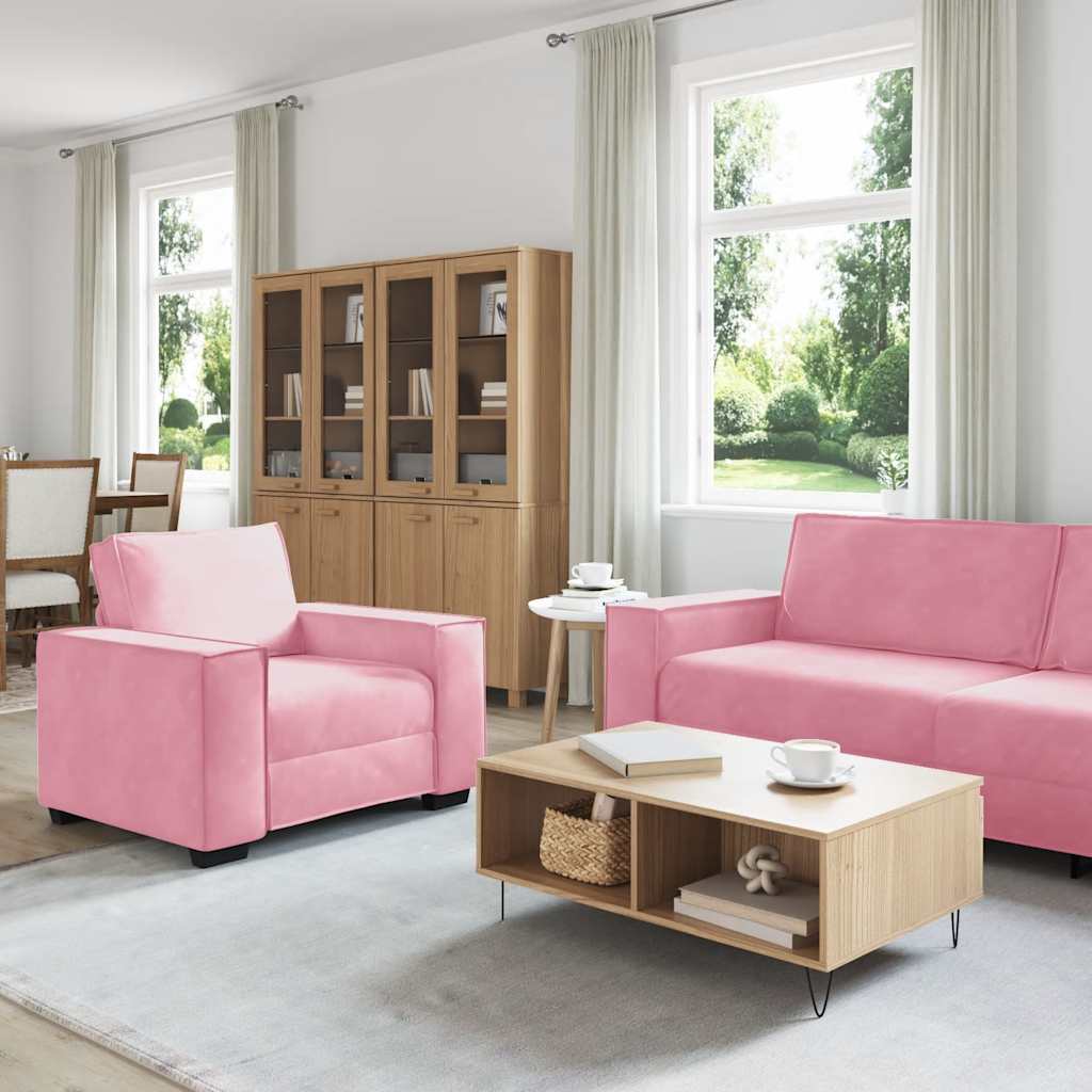 3-Delige Loungeset Met Kussens Fluweel