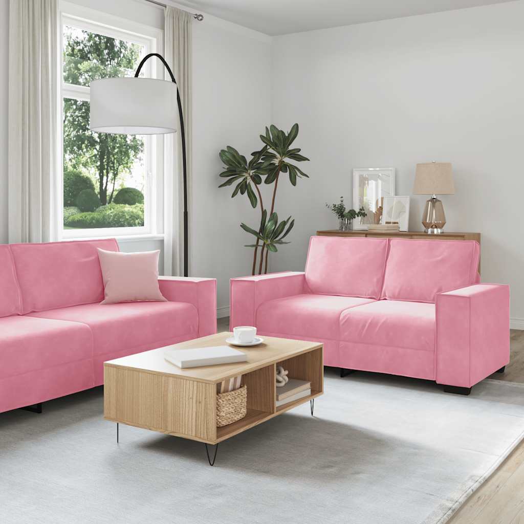 3-Delige Loungeset Met Kussens Fluweel