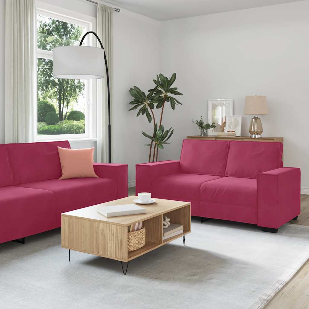3-Delige Loungeset Met Kussens Fluweel