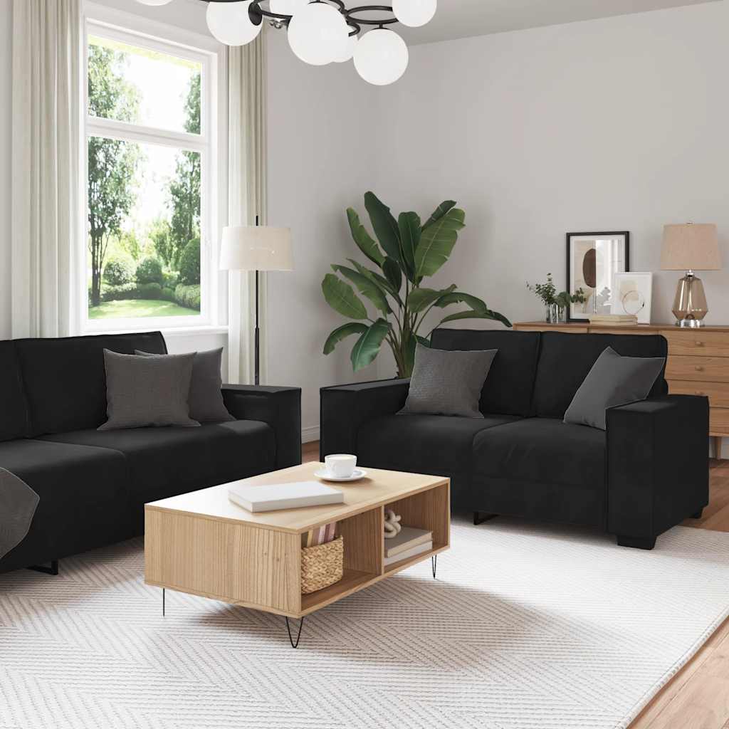 3-Delige Loungeset Met Kussens Fluweel