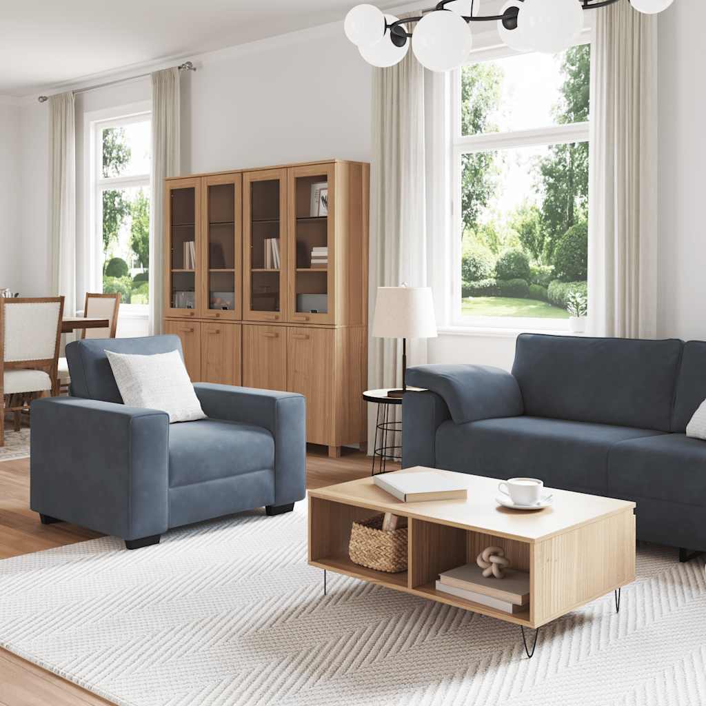 3-Delige Loungeset Met Kussens Fluweel