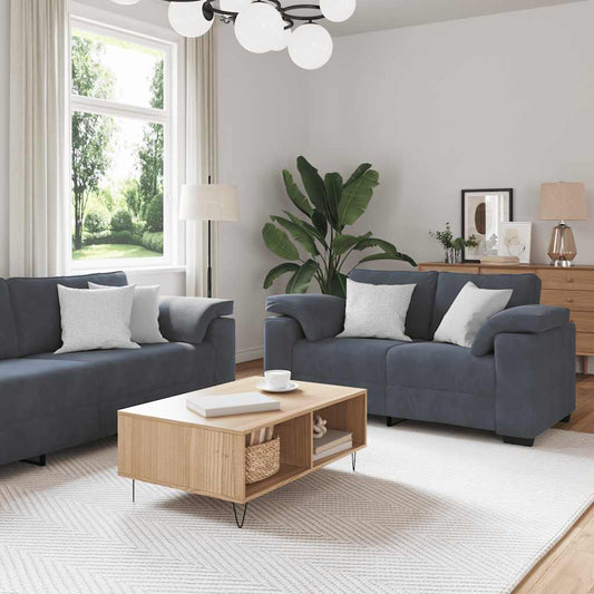 3-Delige Loungeset Met Kussens Fluweel