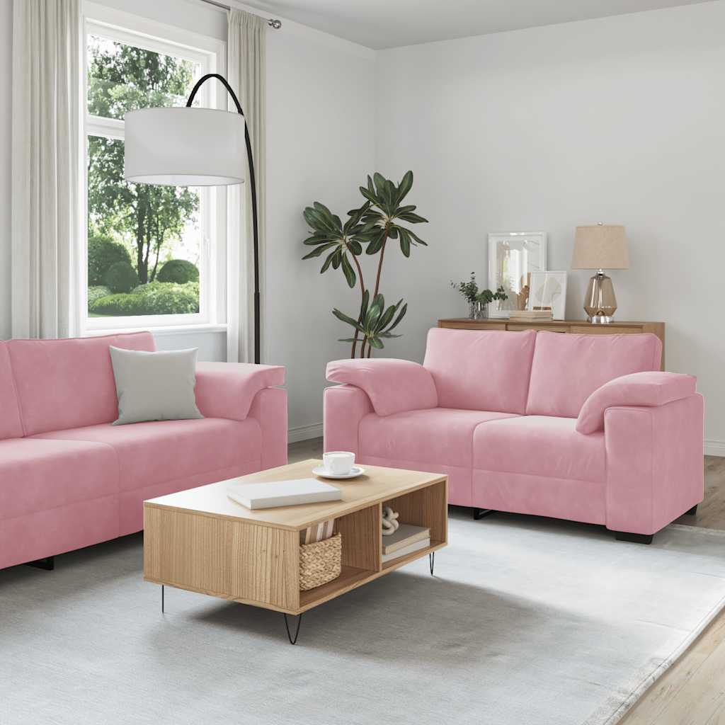 3-Delige Loungeset Met Kussens Fluweel