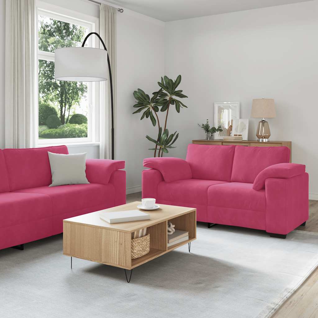 3-Delige Loungeset Met Kussens Fluweel