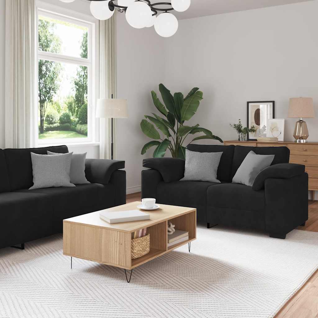 3-Delige Loungeset Met Kussens Fluweel