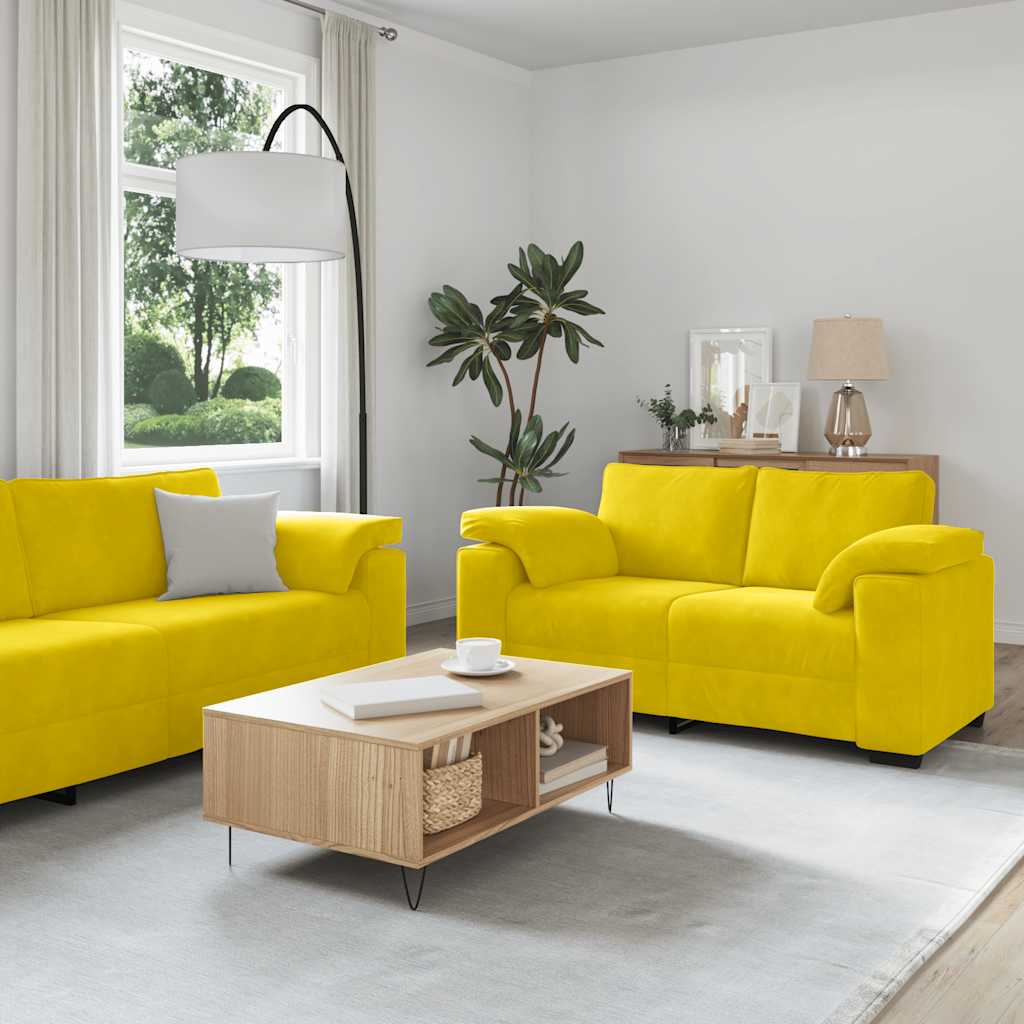 3-Delige Loungeset Met Kussens Fluweel