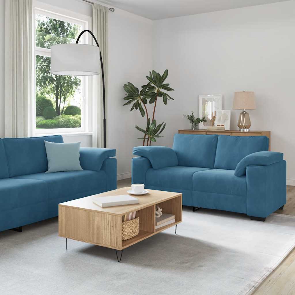 3-Delige Loungeset Met Kussens Fluweel