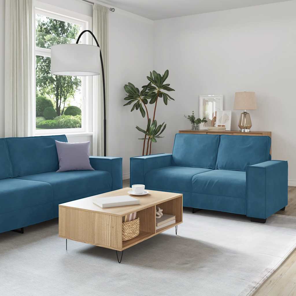 2-Delige Loungeset Met Kussens Fluweel