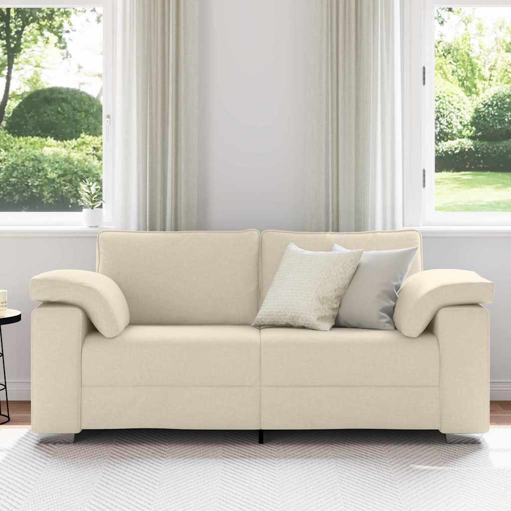 Bank Met Kussen Met Kussen Beige 180 X 77 X 82 Cm Linnen