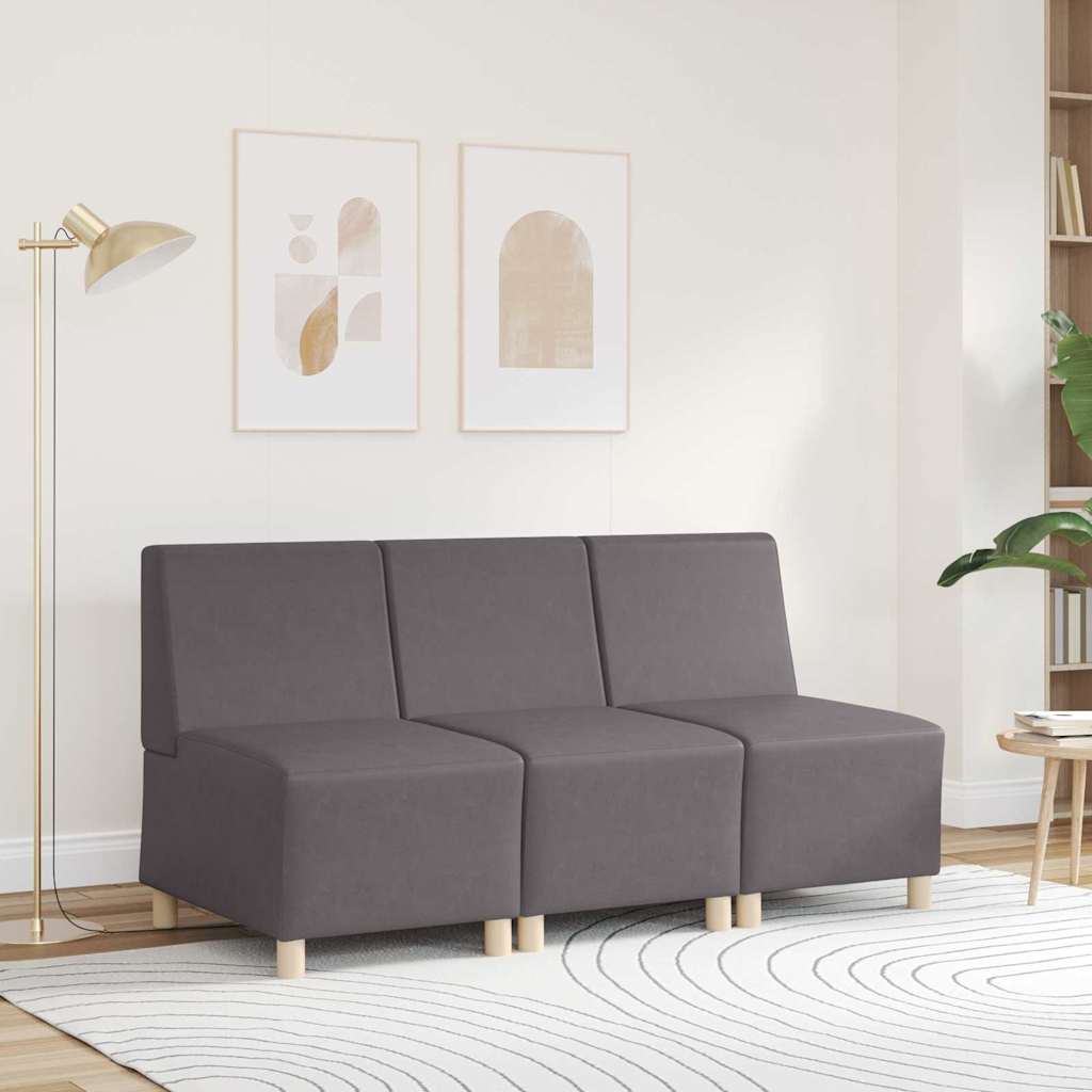 Modulaire Bankeenheid Armlos 55 X 74 X 82 Cm Nep Leer