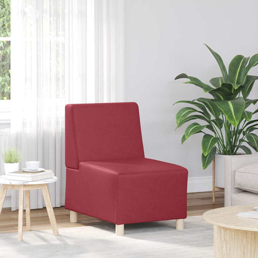 Modulaire Bankeenheid Armlos 55 X 74 X 82 Cm Nep Leer