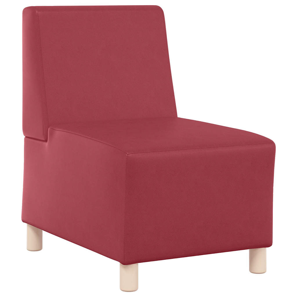 Modulaire Bankeenheid Armlos 55 X 74 X 82 Cm Nep Leer