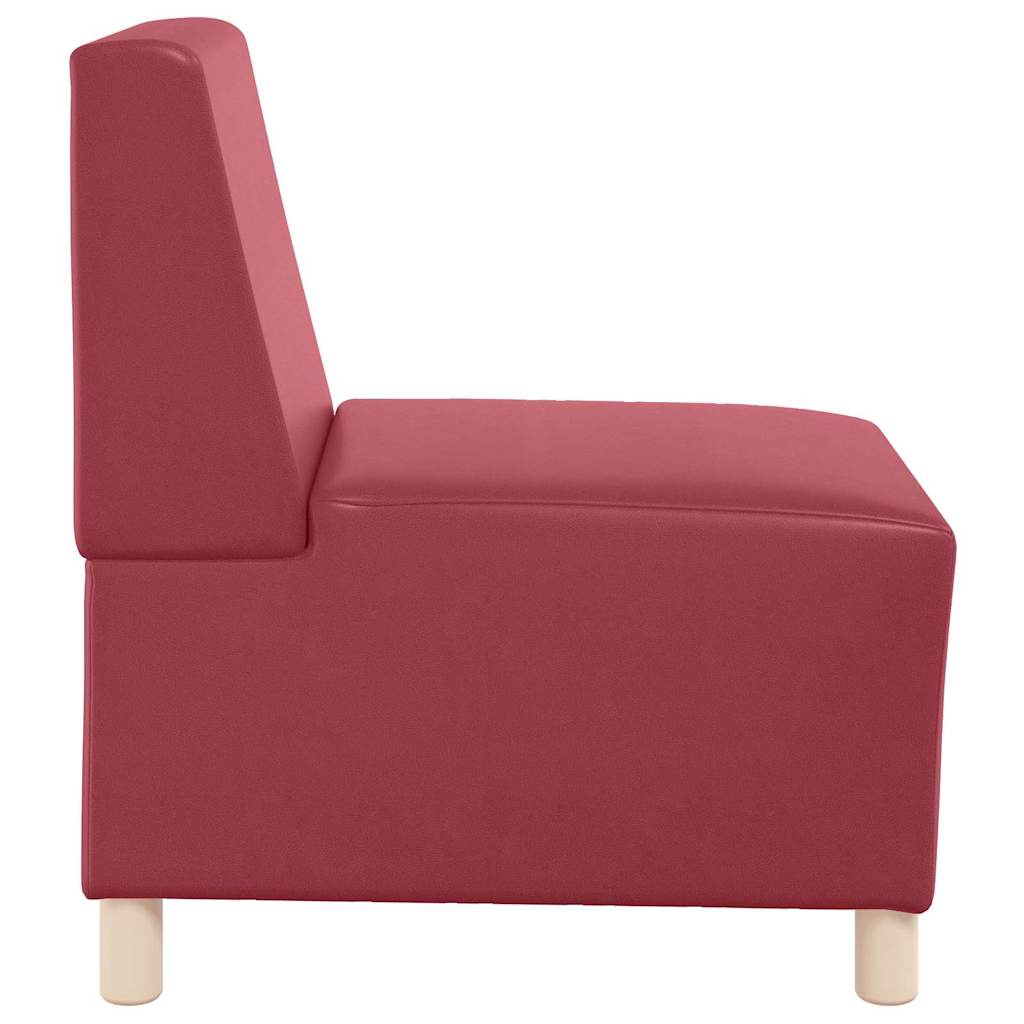 Modulaire Bankeenheid Armlos 55 X 74 X 82 Cm Nep Leer