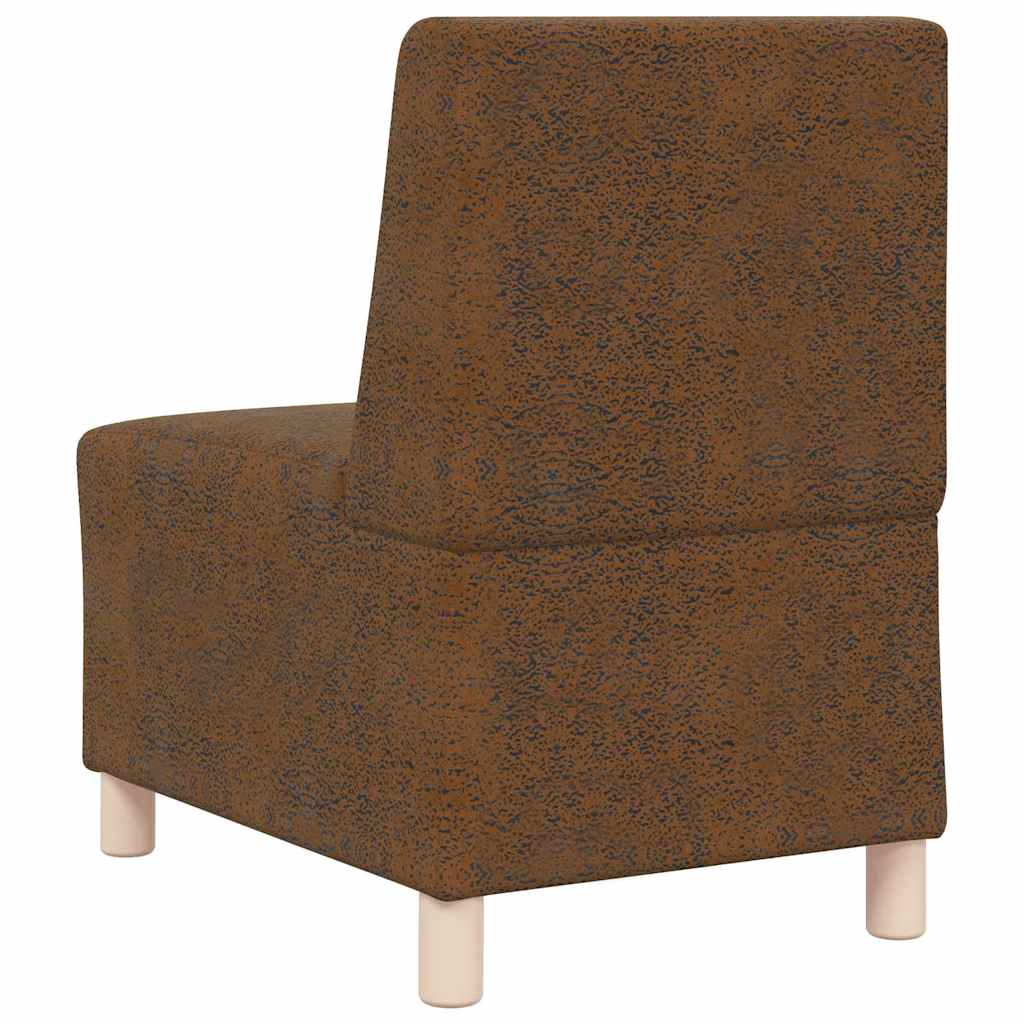 Sofastoel Zonder Armleuningen 55 Cm Imitatie Suède Leer