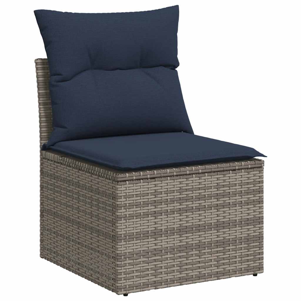 6-Delige Loungeset Met Kussens Poly Rattan Acacia