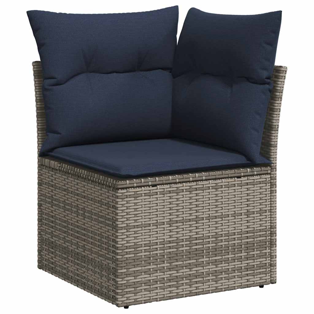 6-Delige Loungeset Met Kussens Poly Rattan Acacia
