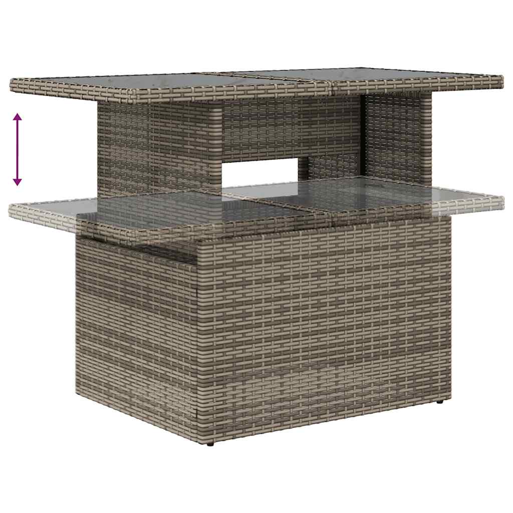 6-Delige Loungeset Met Kussens Poly Rattan Acacia