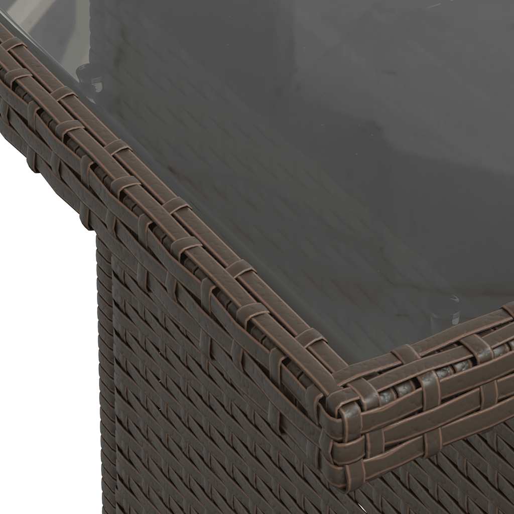 7-Delige Loungeset Met Kussens Poly Rattan Acacia