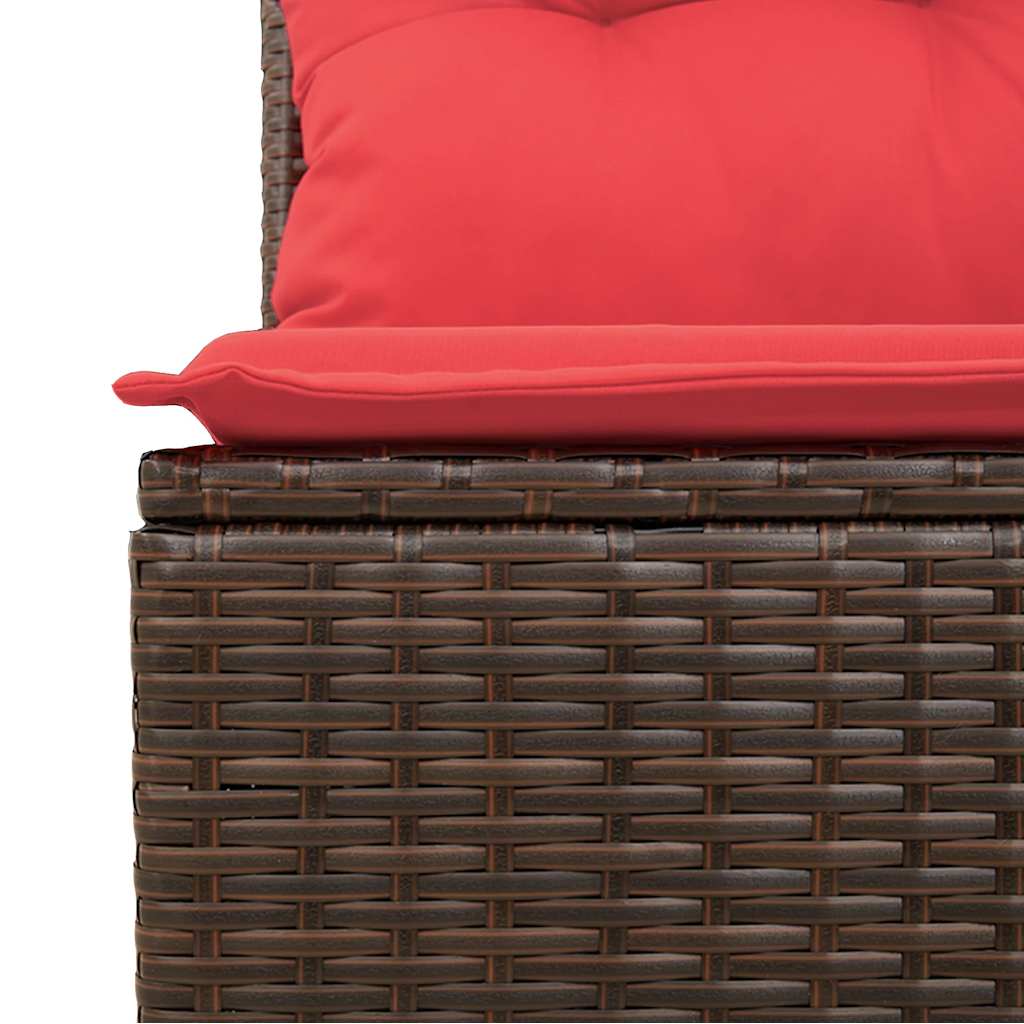 10-Delige Loungeset Met Kussens Poly Rattan Acacia