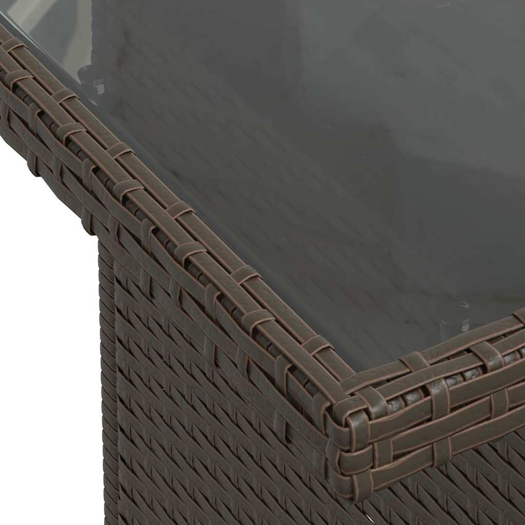 10-Delige Loungeset Met Kussens Poly Rattan Acacia