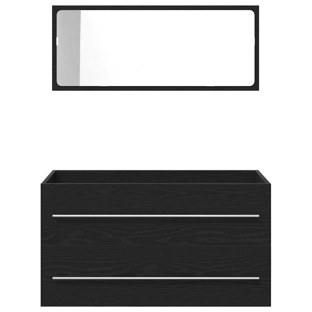 Wasbak Kast Met Lade 90 X 45 X 1.5 Cm Bewerkt Hout