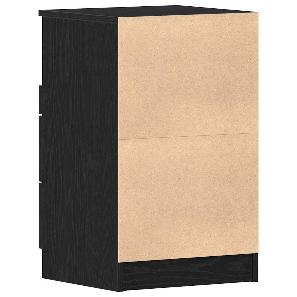 Nachtkastje Met Lade 40 X 35 X 65 Cm Bewerkt Hout