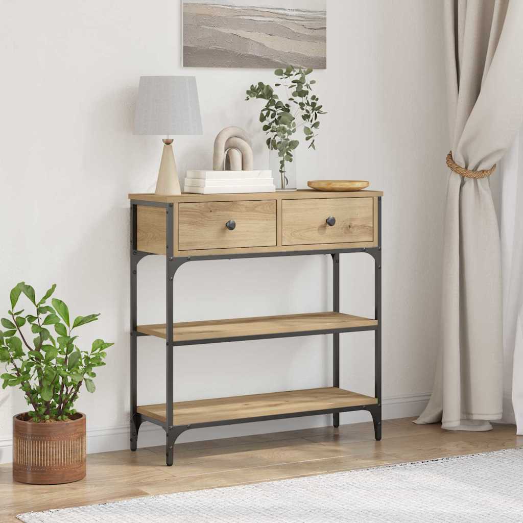 Console Tafel Met Lade Met Plank 100 X 25 X 75 Cm