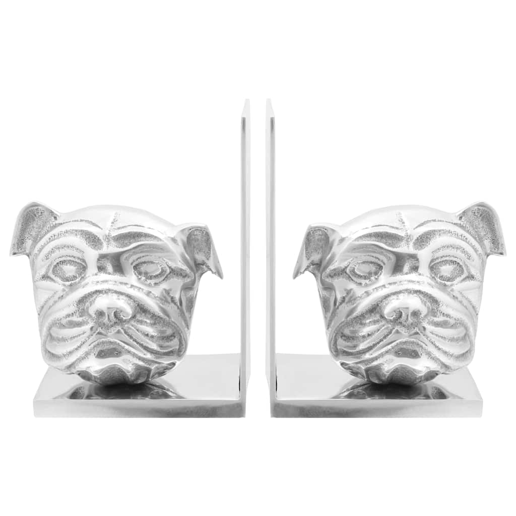 Boekensteunen 2 Pcs Zilver Aluminium