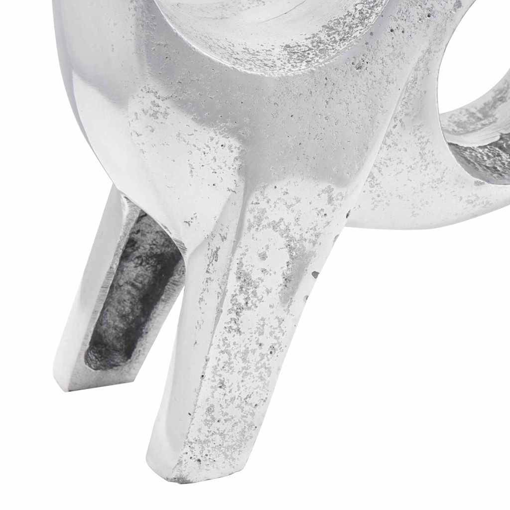 Stierensculptuur Zilver 22 X 9.5 X 34 Cm Aluminium