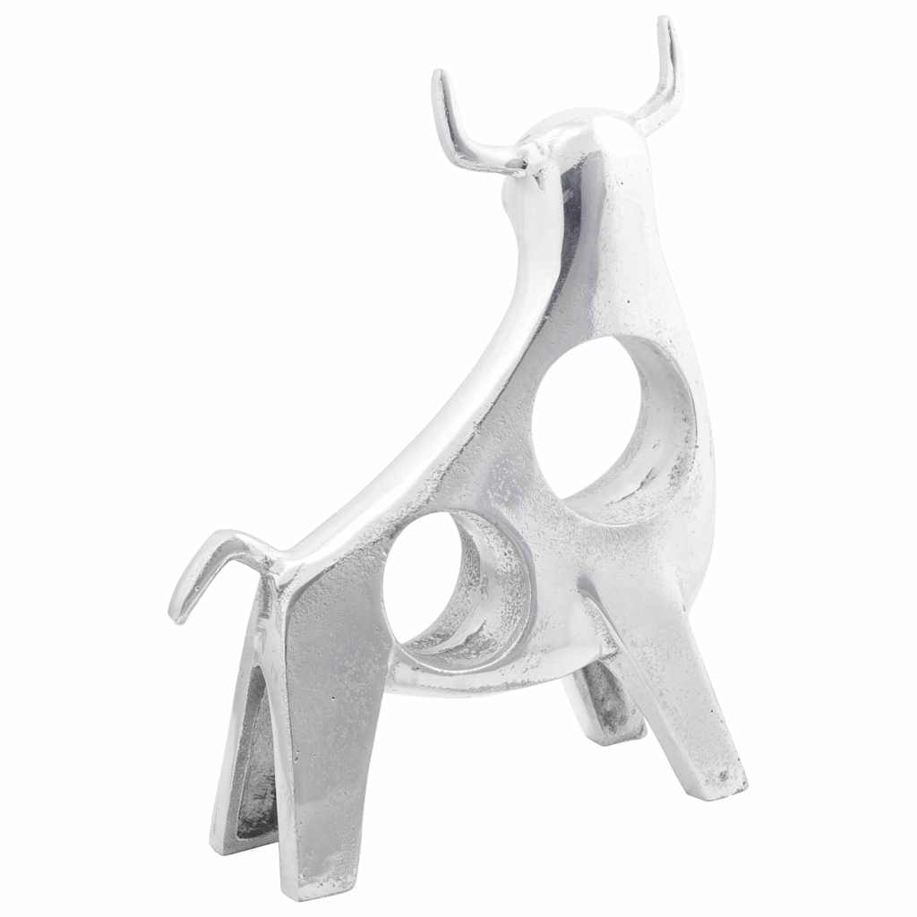 Stierensculptuur Zilver 22 X 9.5 X 34 Cm Aluminium