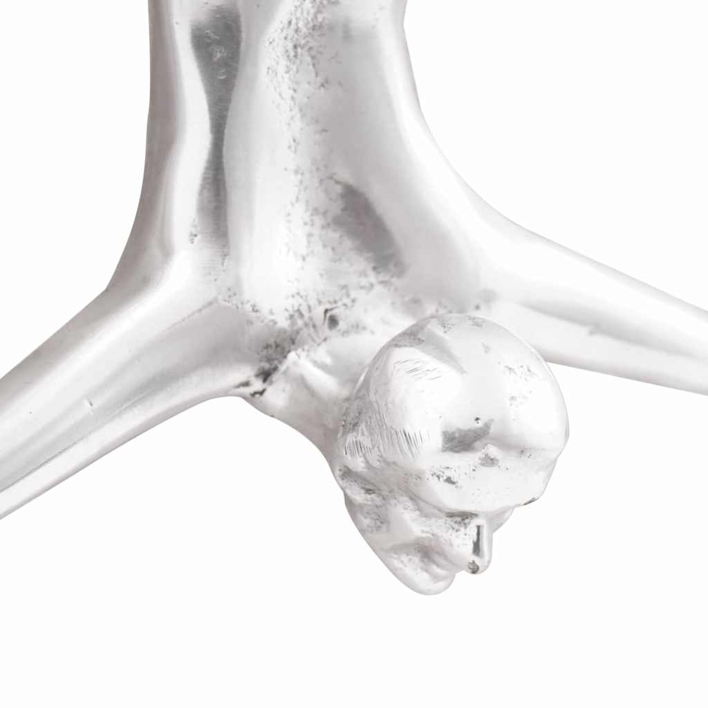 Sculptuur Zilver 22 X 8 X 25 Cm Aluminium