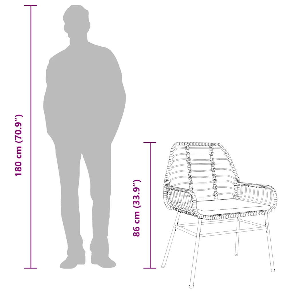 5-Delige Tuinset Met Kussens Poly Rattan Glas