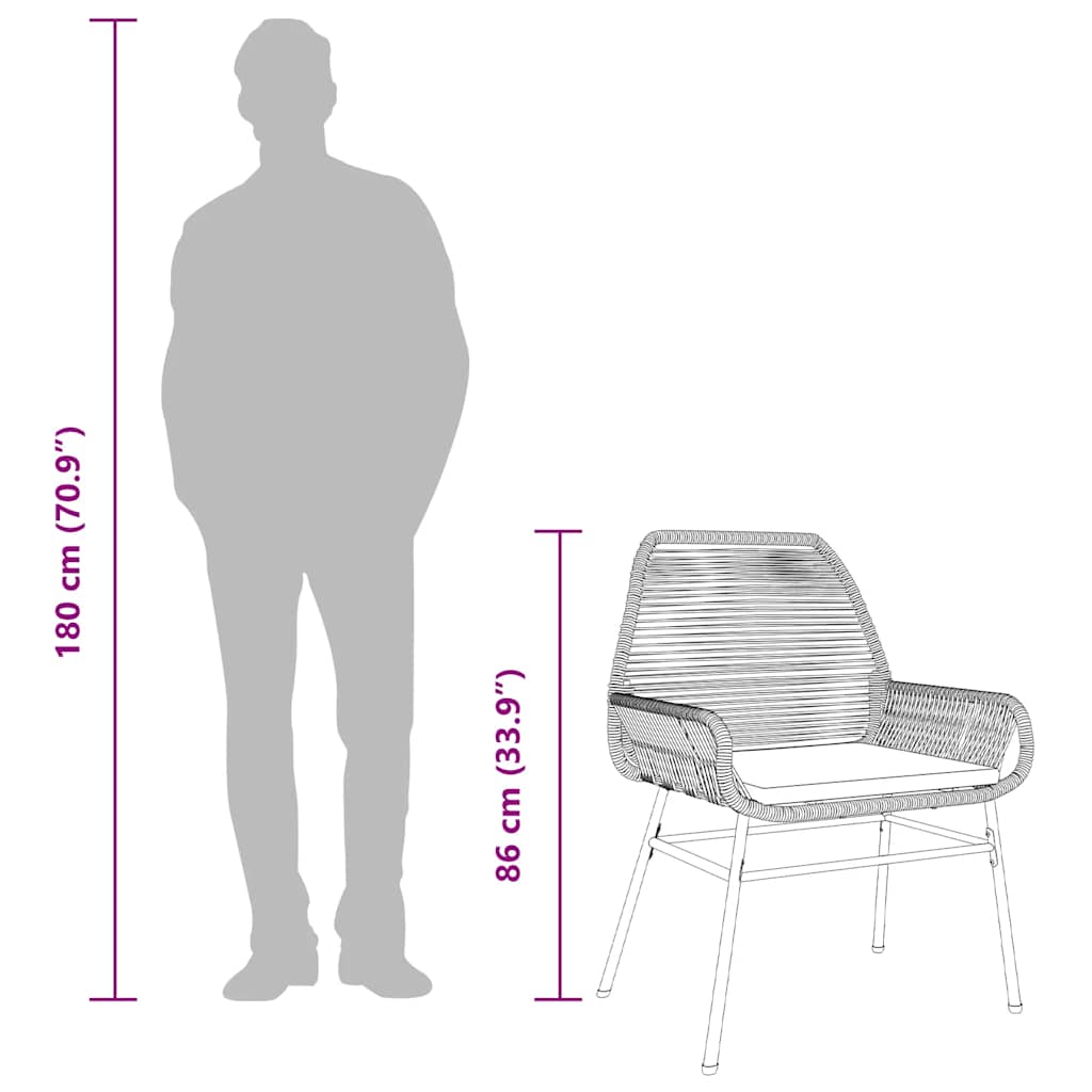 5-Delige Tuinset Met Kussens Poly Rattan Glas