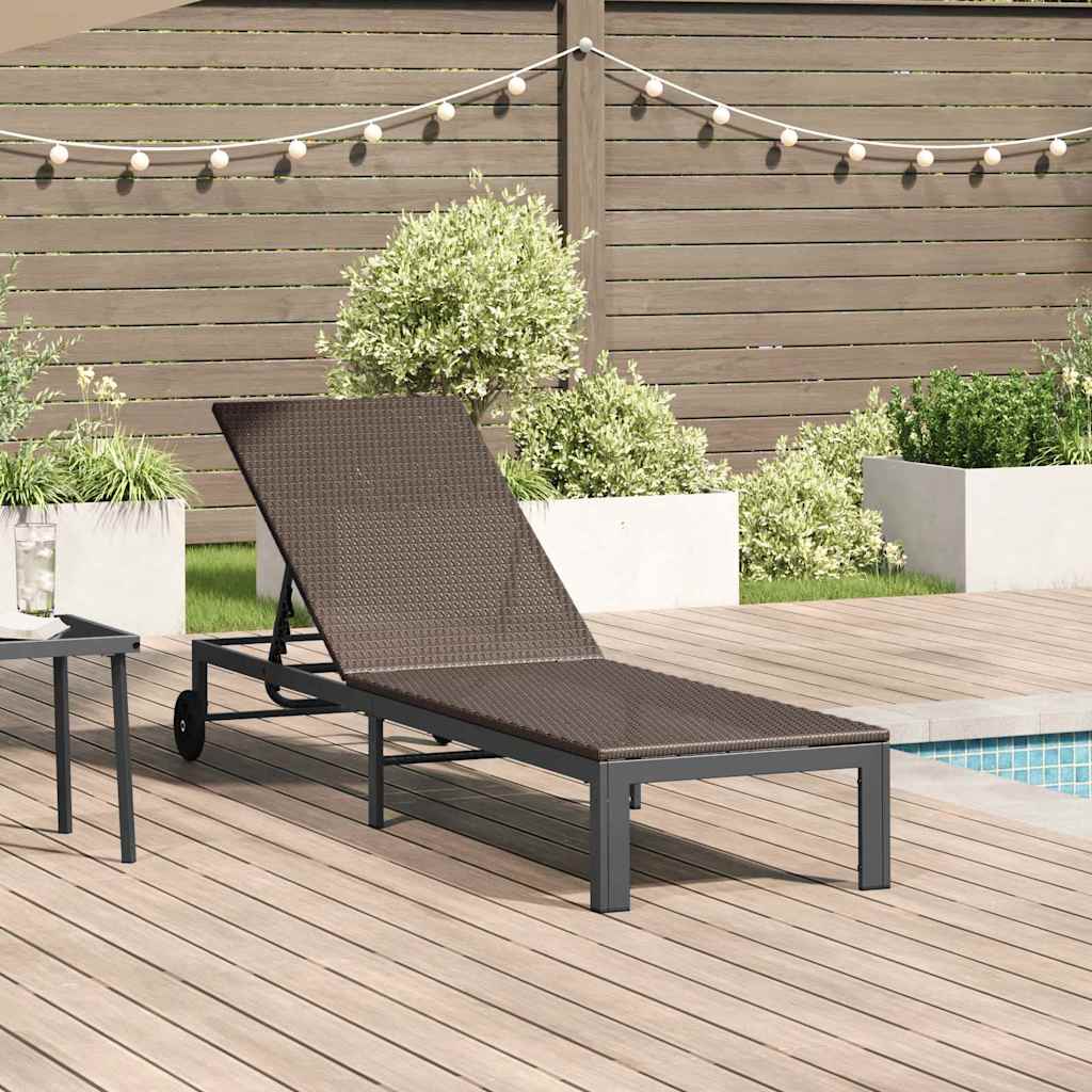 Ligstoel 2-Persoon 60 X 200 X 27Cm Poly Rattan
