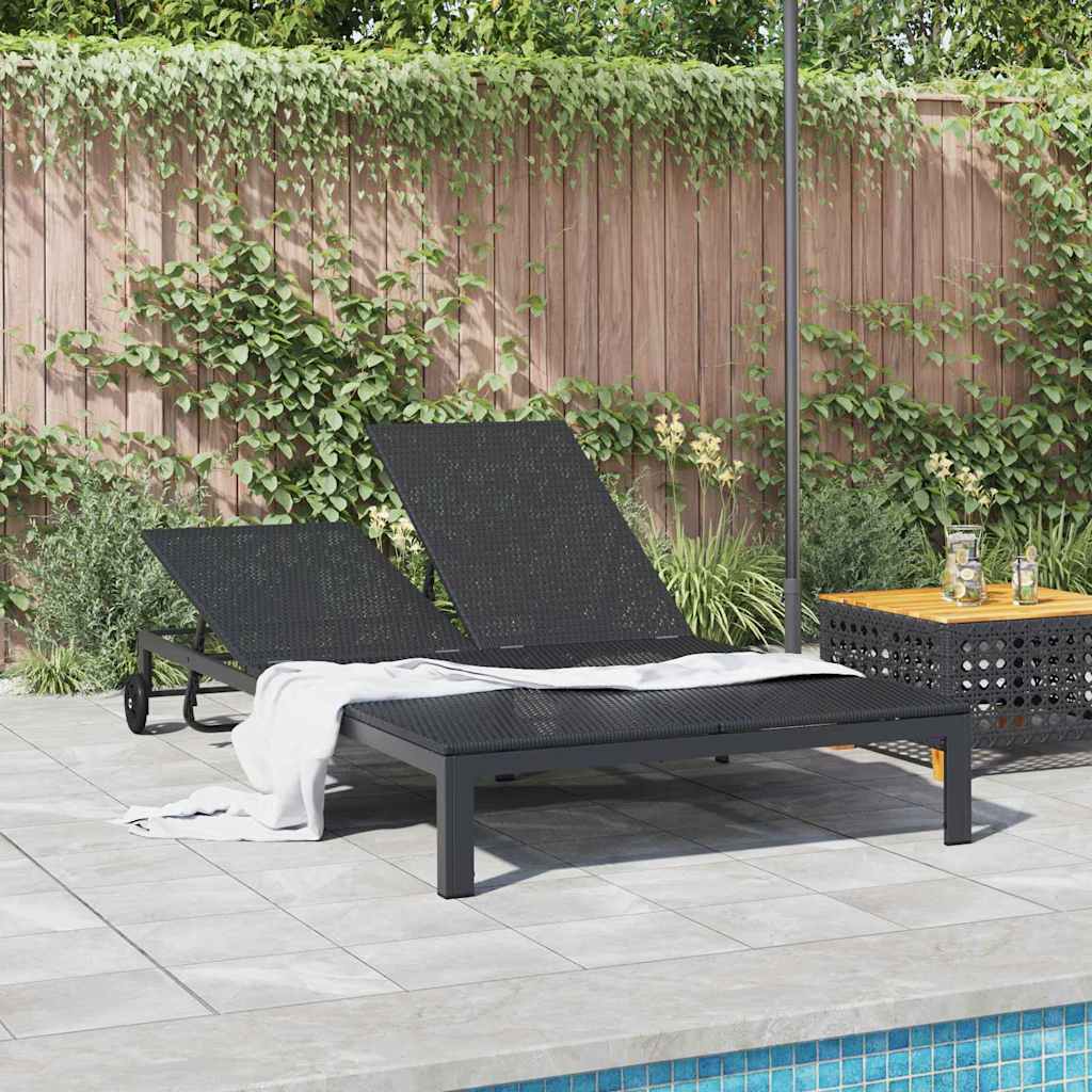 Ligstoel 2-Persoon 60 X 200 X 27Cm Poly Rattan