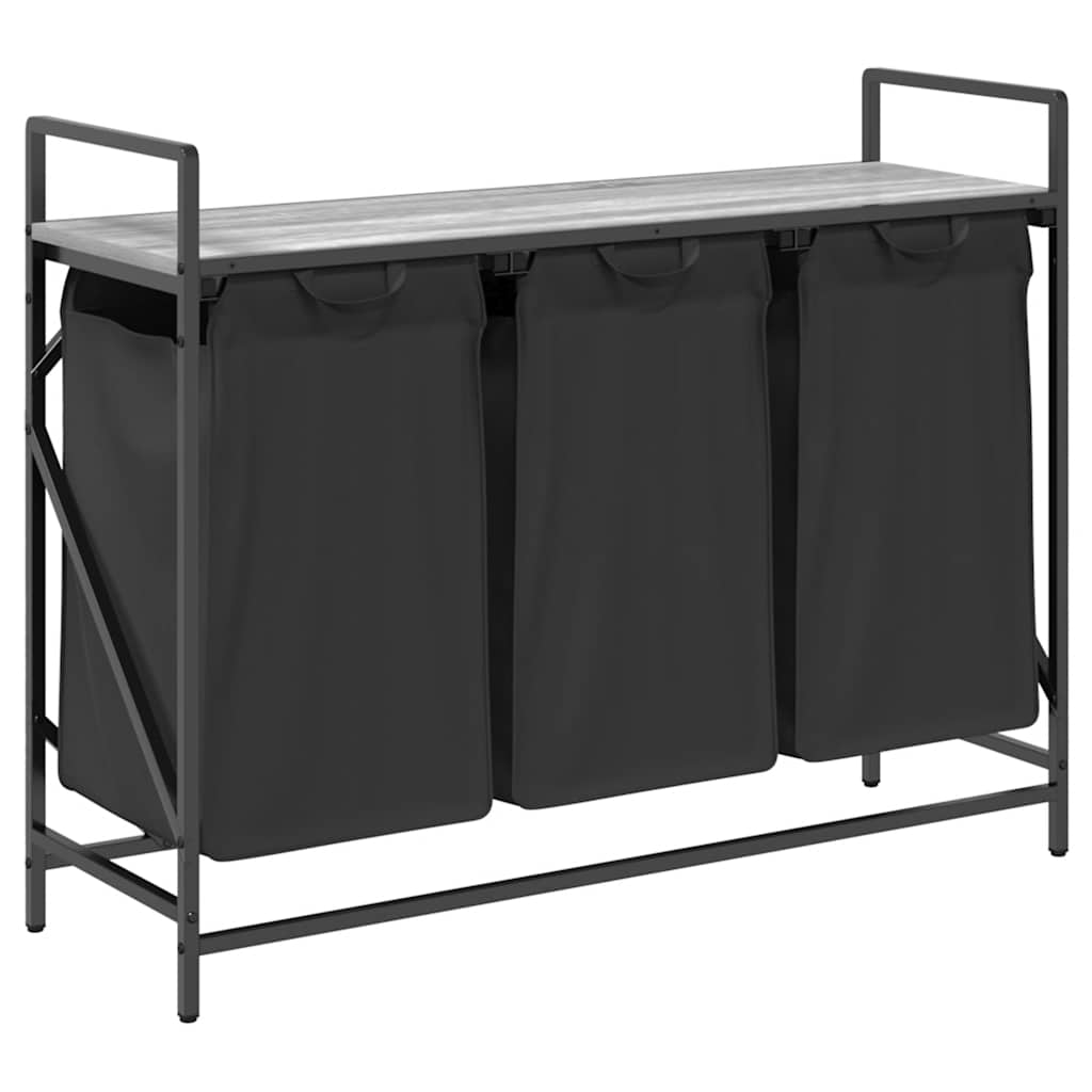 Wasmand 3 Vakken Met Plank Eiken