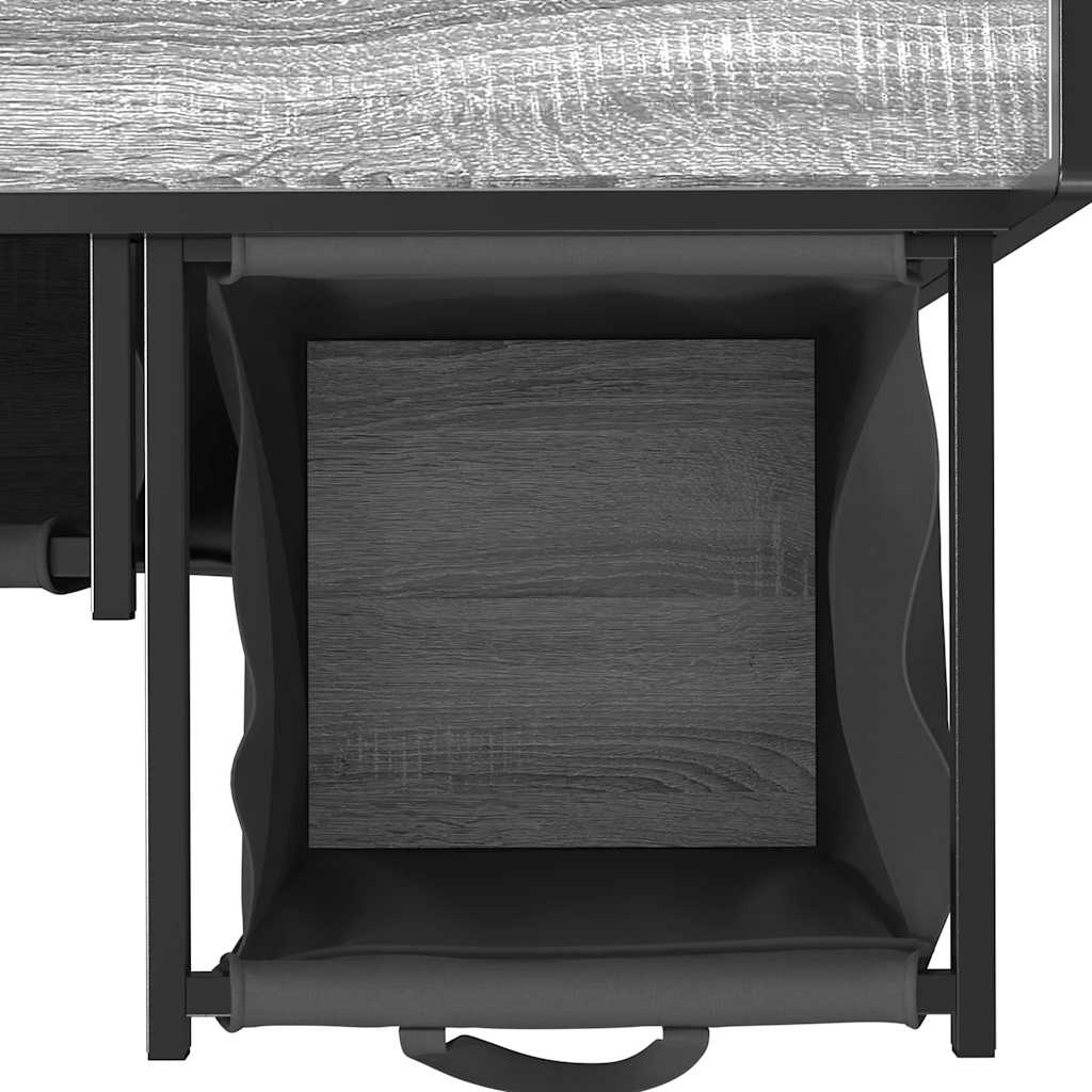 Wasmand 3 Vakken Met Plank Eiken