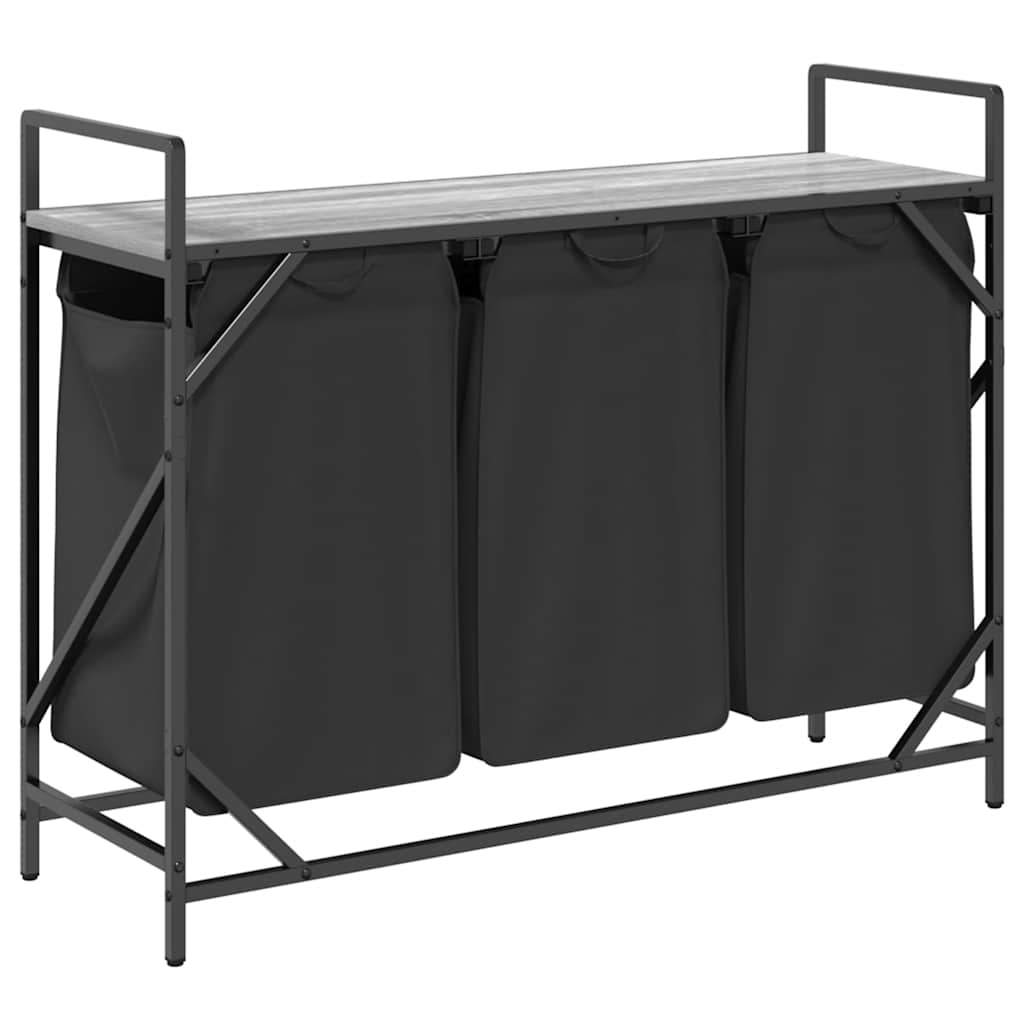 Wasmand 3 Vakken Met Plank Eiken