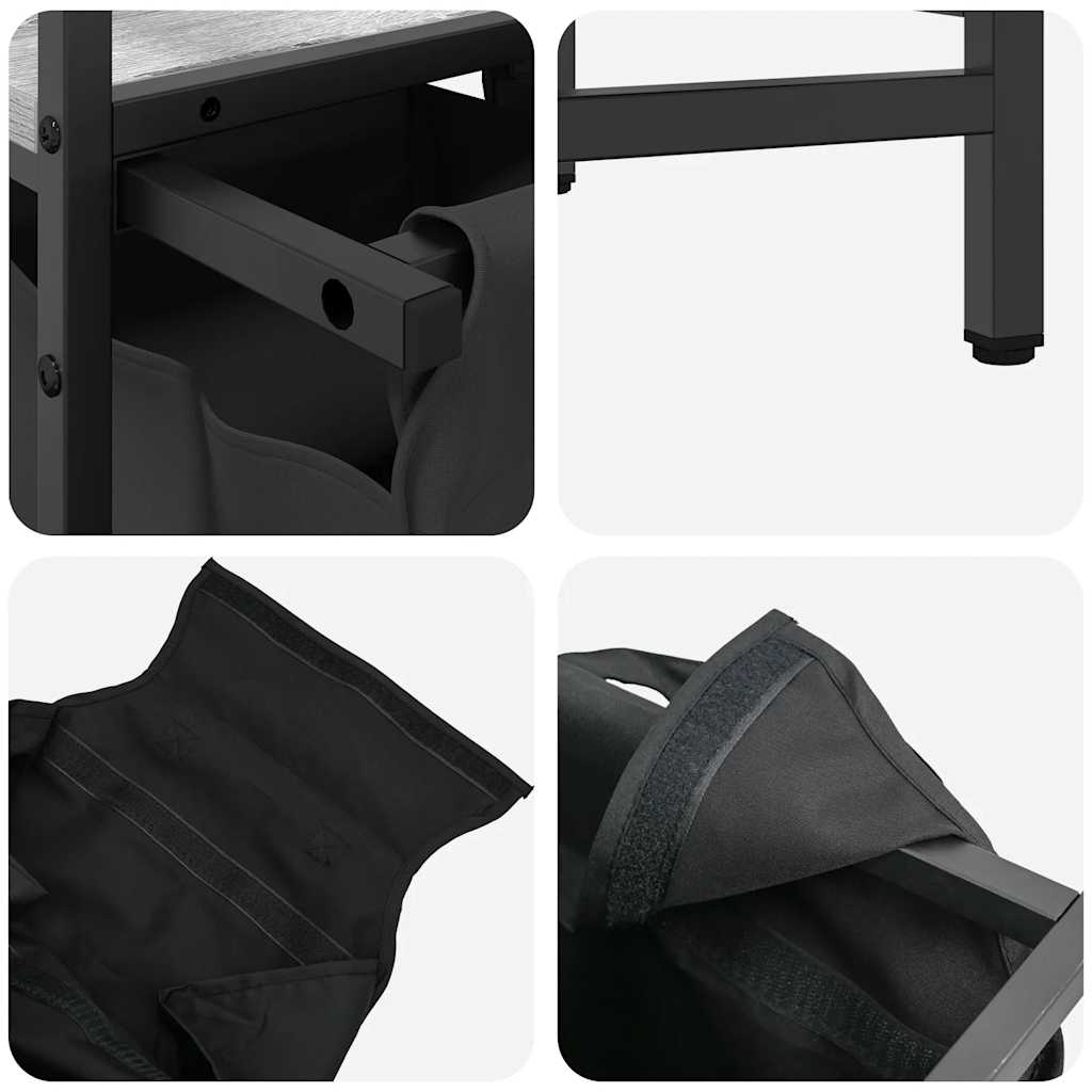 Wasmand 3 Vakken Met Plank Eiken