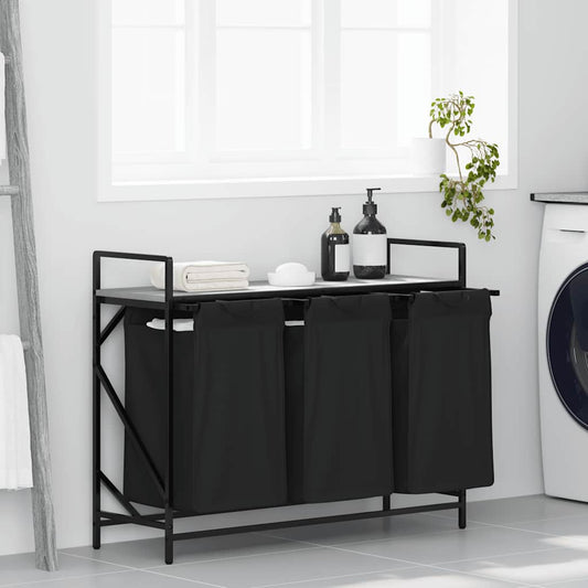 Wasmand 3 Vakken Met Plank Eiken