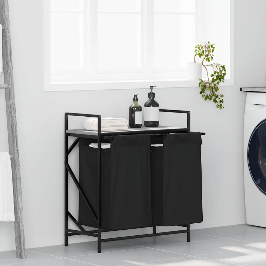 Wasmand 3 Vakken Met Plank Eiken