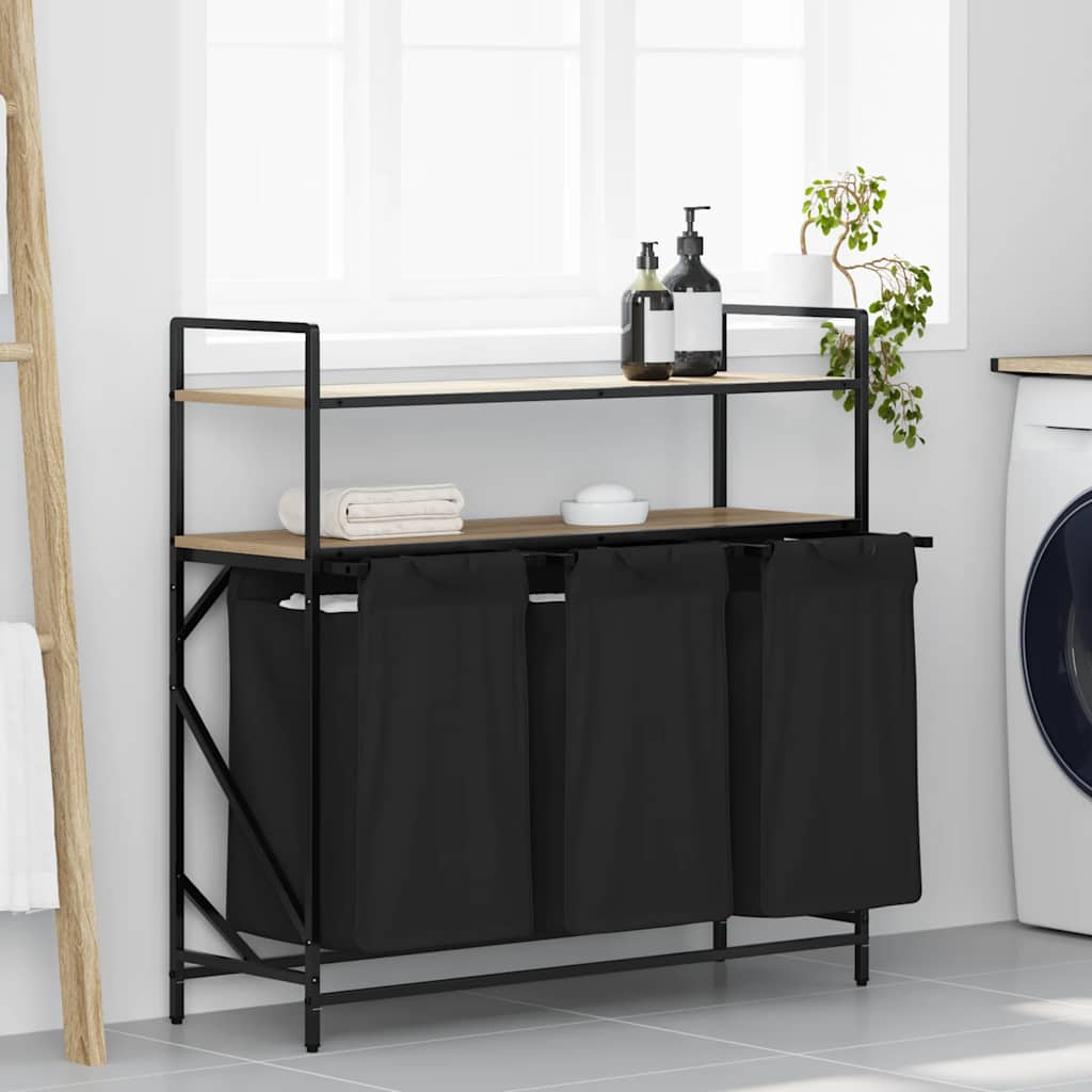 Wasmand 3 Vakken Met Planken Kleurig