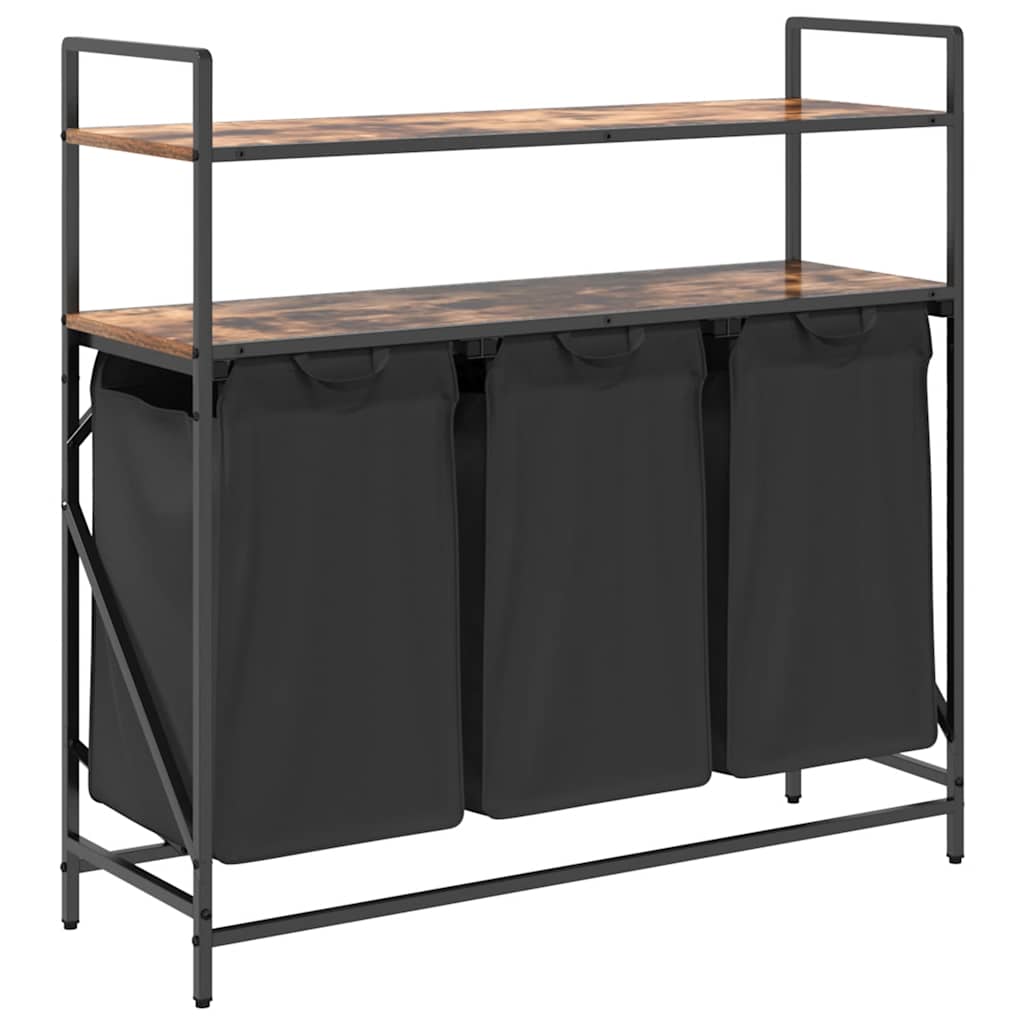 Wasmand 3 Vakken Met Planken Kleurig