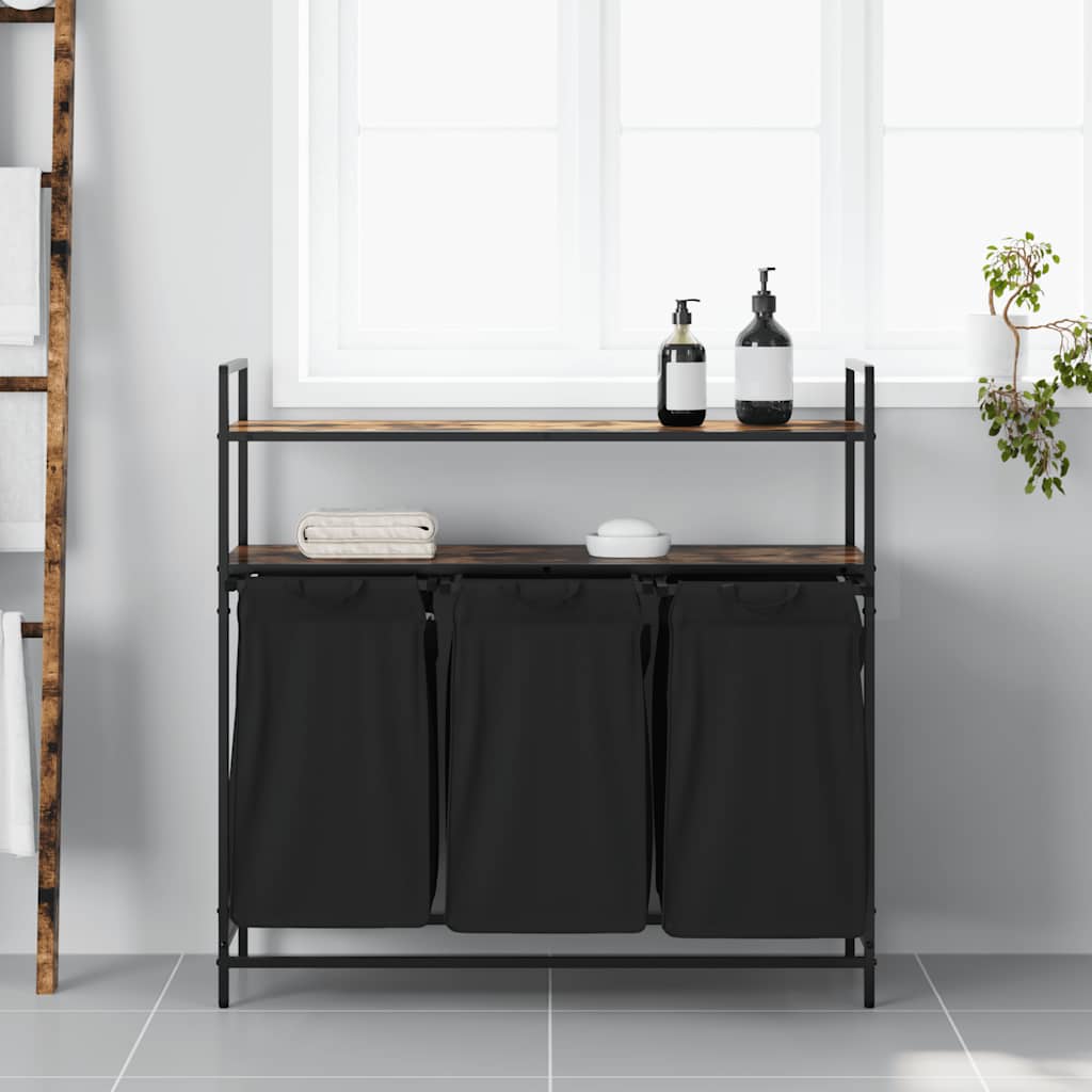 Wasmand 3 Vakken Met Planken Kleurig