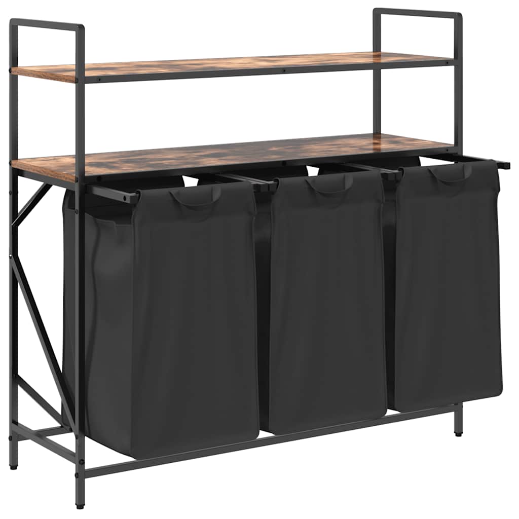 Wasmand 3 Vakken Met Planken Kleurig