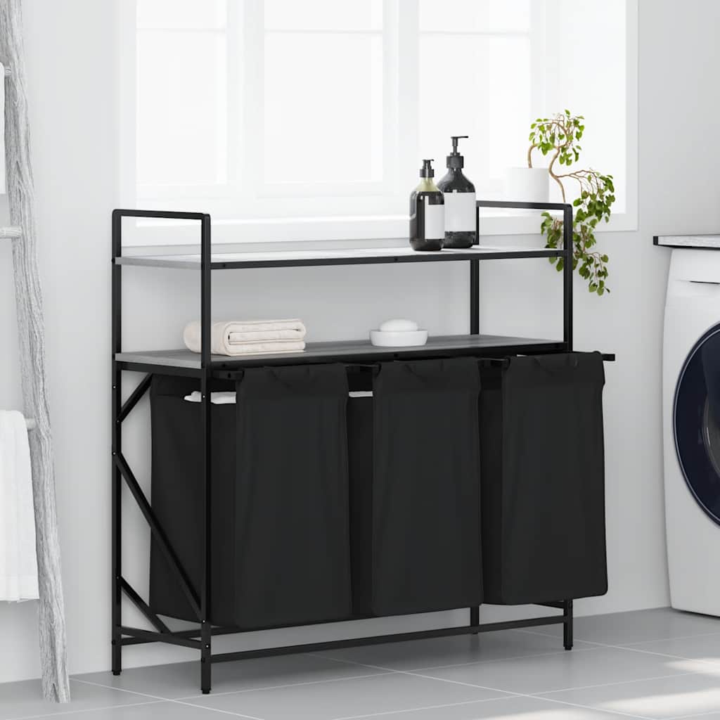 Wasmand 3 Vakken Met Planken Kleurig