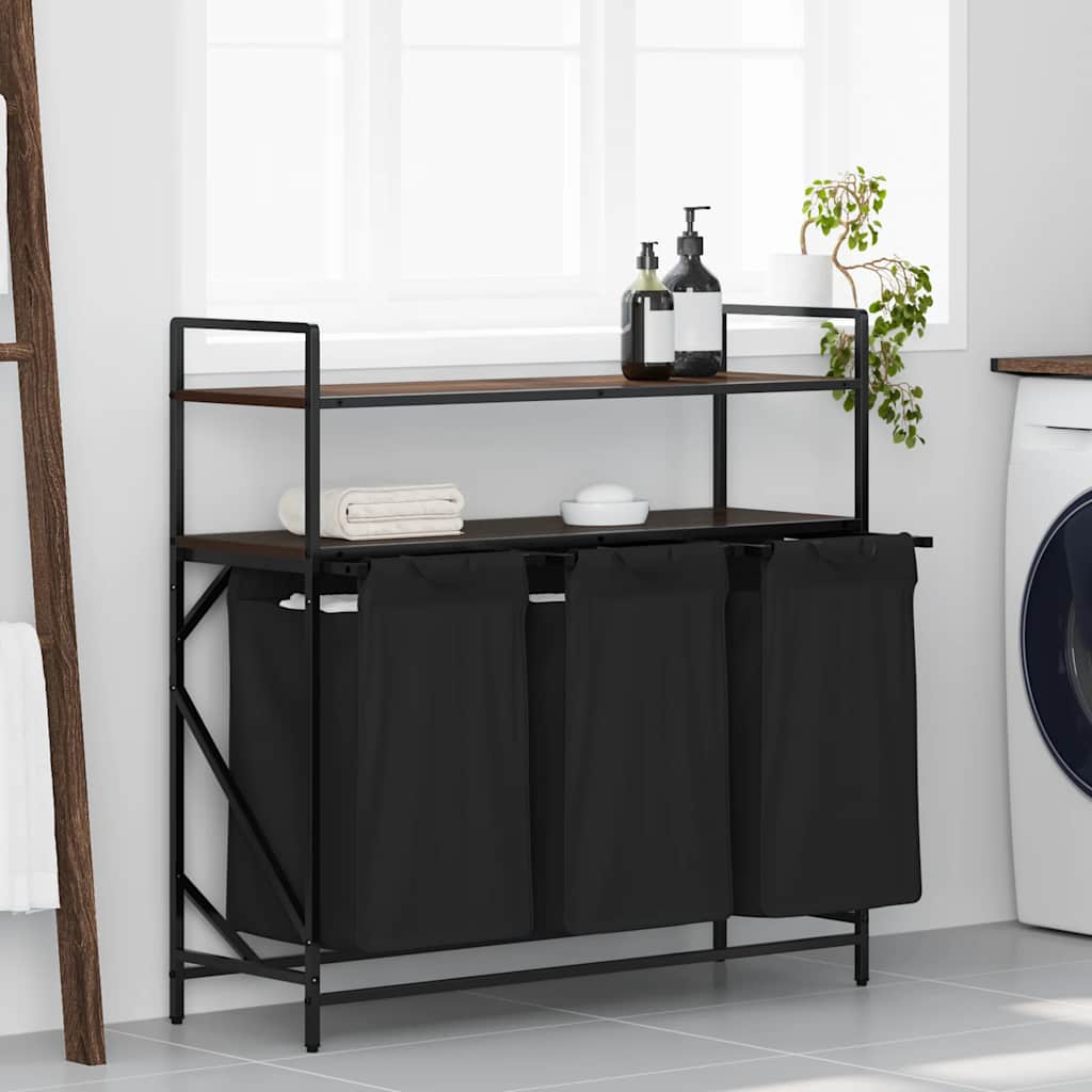 Wasmand 3 Vakken Met Planken Kleurig