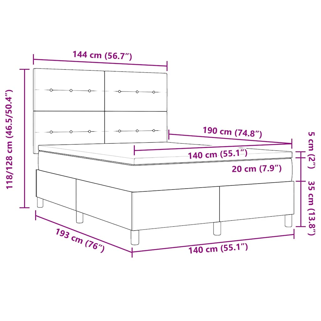 Boxspring Bed Met Matras Fluweel Roze