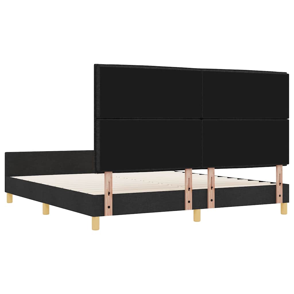 Bedframe Met Hoofdeinde Stof Zwart