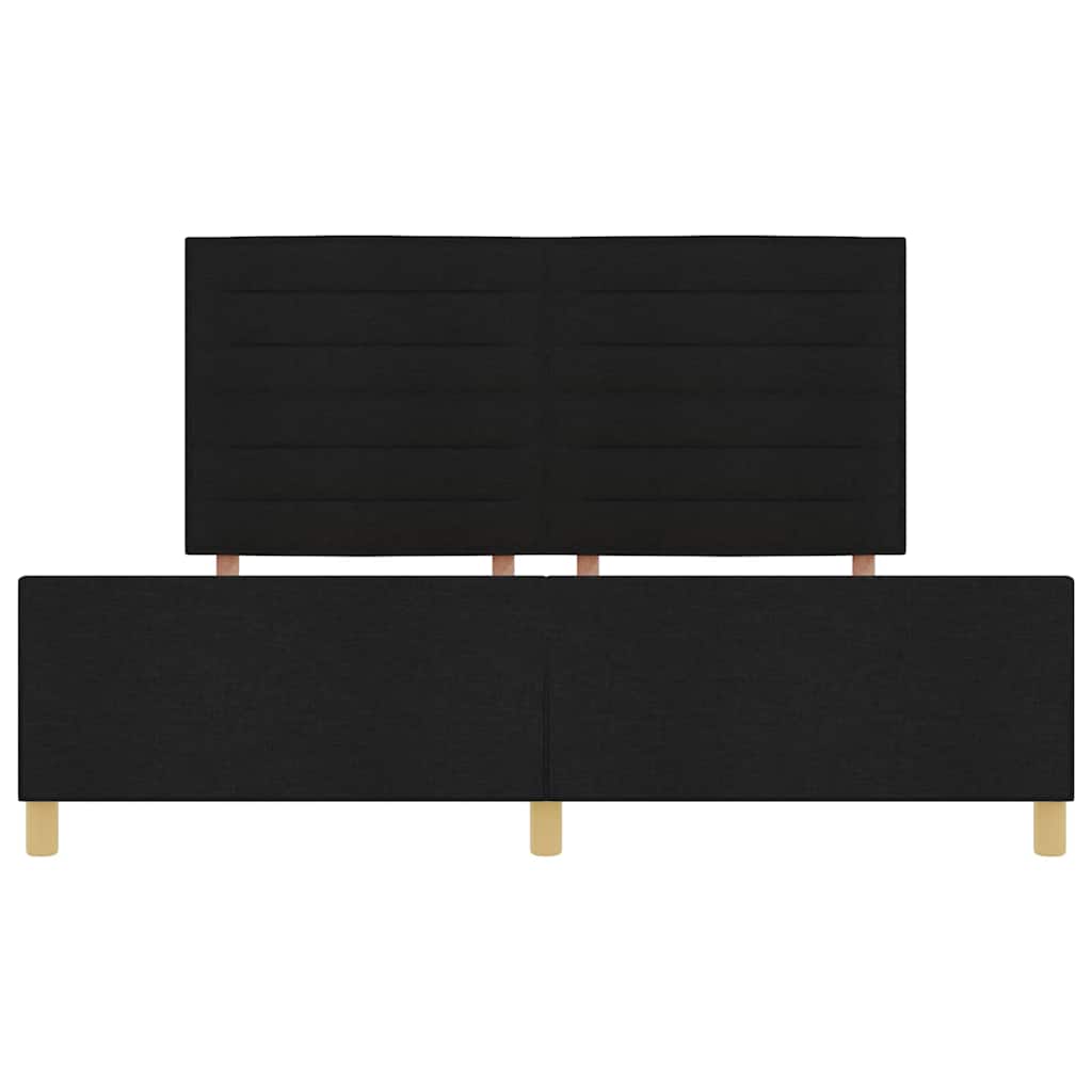 Bedframe Met Hoofdeinde Stof Zwart